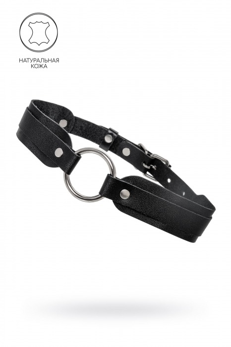 Черный кожаный чокер-ошейник со скруглёнными углами - Pecado - купить с доставкой в Самаре