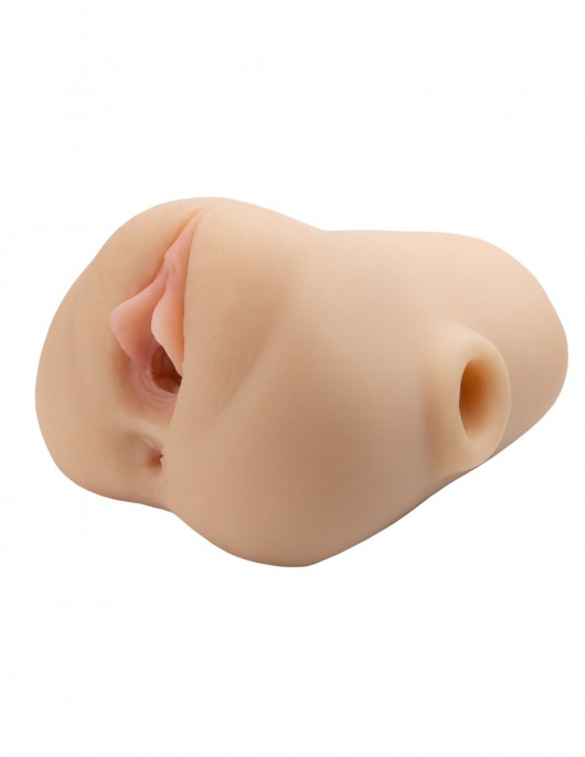 Телесный мастурбатор с вибрацией Double Pounder Vibrating Squeeze Stroker - Pipedream - в Самаре купить с доставкой