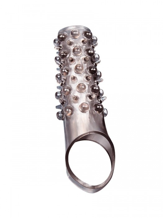 Дымчатая насадка на пенис с шипами и выпуклостями - 12 см. - Sex Expert - в Самаре купить с доставкой