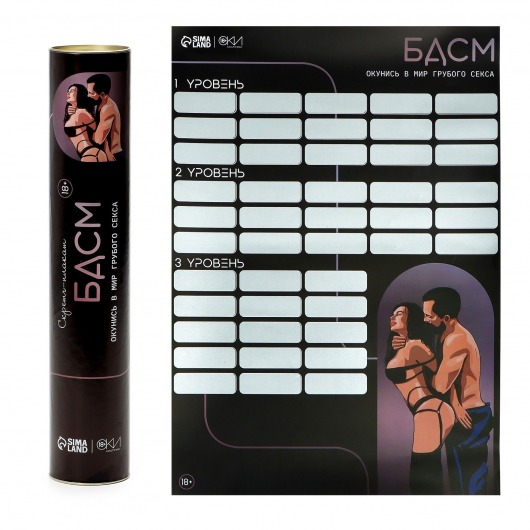 Плакат для двоих со скретч-слоем «БДСМ» - Сима-Ленд - купить с доставкой в Самаре