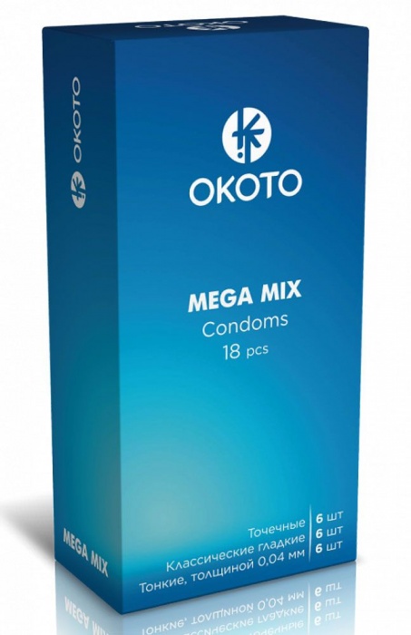 Презервативы OKOTO Mega Mix - 18 шт. - Sitabella - купить с доставкой в Самаре