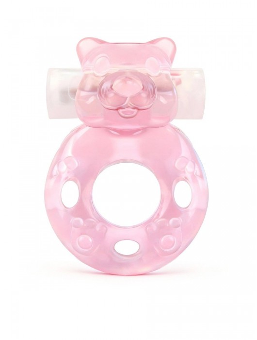 Розовое эрекционное виброкольцо в форме мишки - 1137 - в Самаре купить с доставкой
