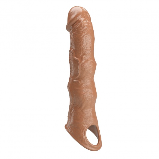 Карамельный фаллоудлинитель с 3 вставками - 28 см. - Baile - в Самаре купить с доставкой