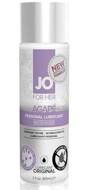 Лубрикант на водной основе для женщин JO AGAPE LUBRICANT ORIGINAL - 60 мл. - System JO - купить с доставкой в Самаре