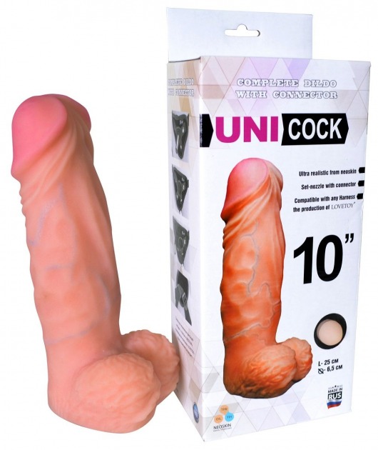 Фаллическая насадка Харнесс UNICOCK 10  - 25 см. - LOVETOY (А-Полимер) - купить с доставкой в Самаре
