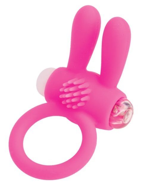 Розовое эрекционное виброкольцо A-toys с ушками - A-toys - в Самаре купить с доставкой