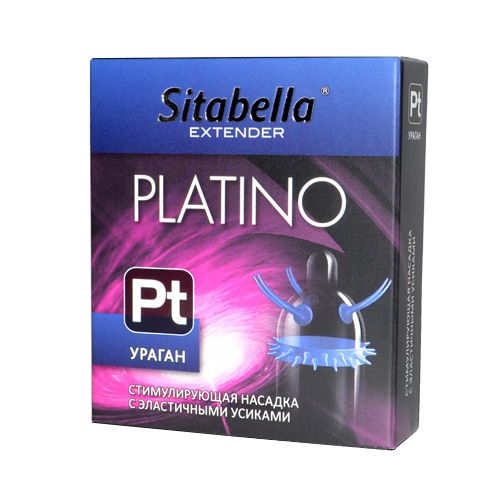 Стимулирующая насадка с усиками и шипиками Platino  Ураган - Sitabella - купить с доставкой в Самаре