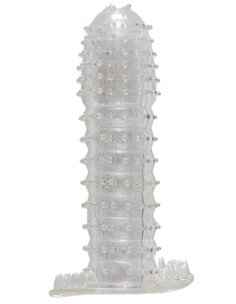 Гелевая прозрачная насадка c шипами - 12 см. - Toyfa Basic - в Самаре купить с доставкой