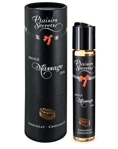 Массажное масло с ароматом шоколада Huile de Massage Gourmande Chocolat - 59 мл. - Plaisir Secret - купить с доставкой в Самаре