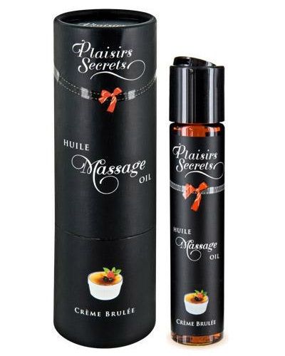 Массажное масло с ароматом крем брюле Huile de Massage Gourmande Creme Brulée - 59 мл. - Plaisir Secret - купить с доставкой в Самаре