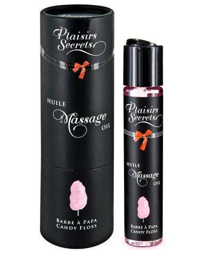 Массажное масло с ароматом сладкой ваты Huile de Massage Gourmande Barbe à Papa - 59 мл. - Plaisir Secret - купить с доставкой в Самаре