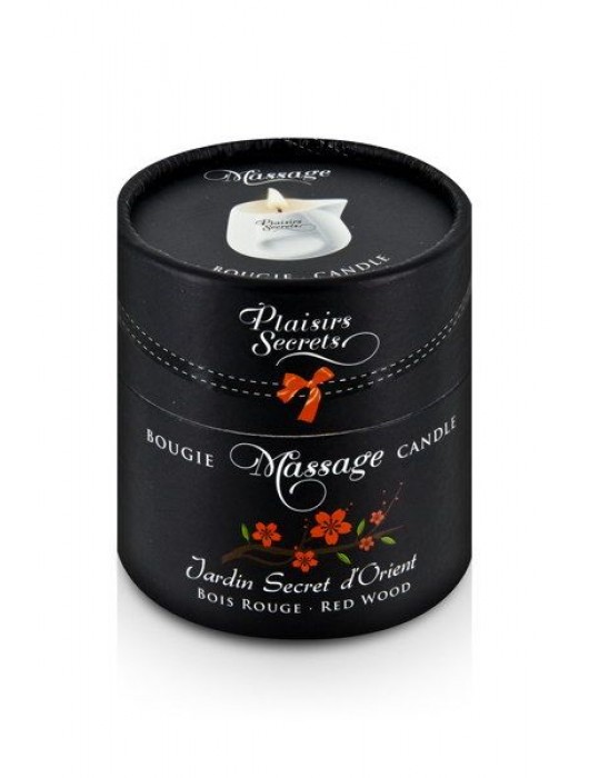 Массажная свеча с ароматом красного дерева Jardin Secret D orient Bois Roug - 80 мл. - Plaisir Secret - купить с доставкой в Самаре