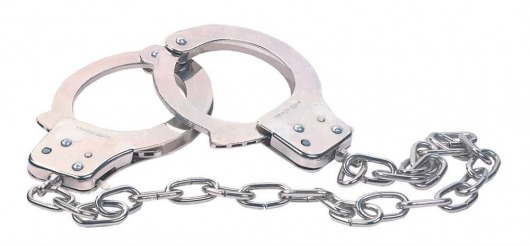 Наручники из металла с длинной цепочкой CHROME HANDCUFFS METAL HANDCUFFS W. KEY - NMC - купить с доставкой в Самаре