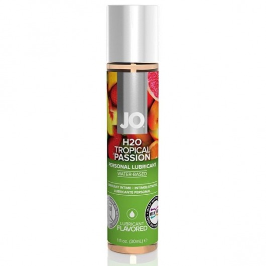 Смазка с ароматом тропических фруктов JO Flavored Tropical Passion - 30 мл. - System JO - купить с доставкой в Самаре