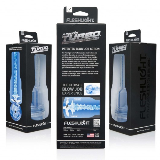 Мастурбатор Fleshlight Turbo - Trust Blue Ice - Fleshlight - в Самаре купить с доставкой