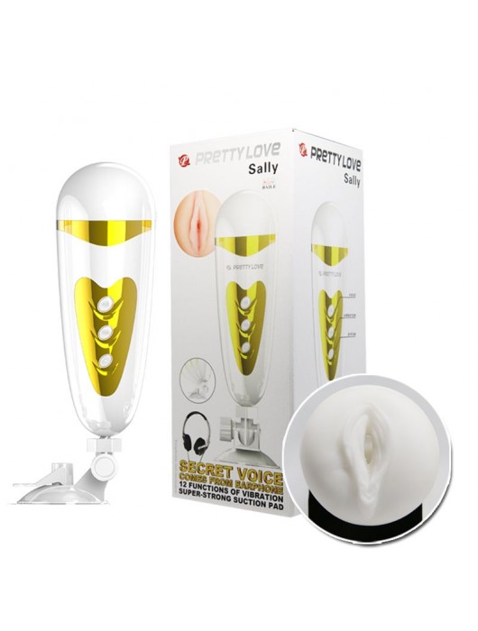 Мега-мастурбатор вагина Sally с вибрацией и голосом - Baile - в Самаре купить с доставкой
