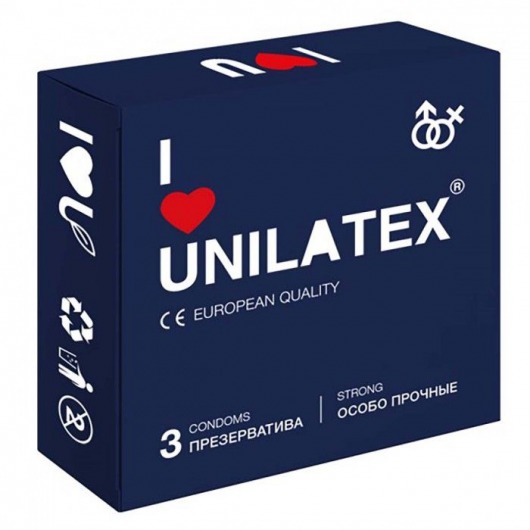 Ультрапрочные презервативы Unilatex Extra Strong - 3 шт. - Unilatex - купить с доставкой в Самаре