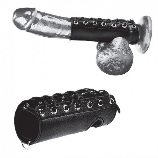 Сбруя на член на шнуровке 5  Cock Sheath - BlueLine - купить с доставкой в Самаре
