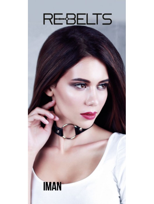 Чёрный чокер-кляп Iman Black - Rebelts - купить с доставкой в Самаре