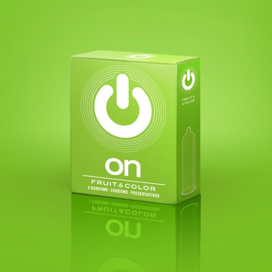 Цветные ароматизированные презервативы ON) Fruit   Color - 3 шт. - ON) - купить с доставкой в Самаре