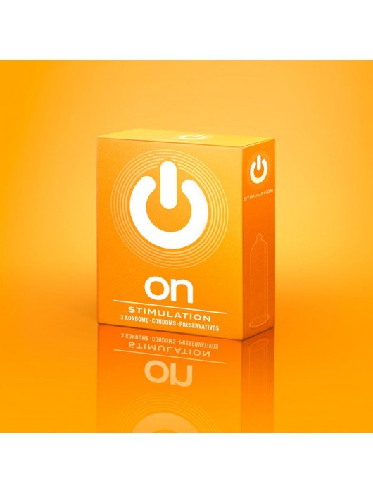 Презервативы ON) Stimulation с точками - 3 шт. - ON) - купить с доставкой в Самаре