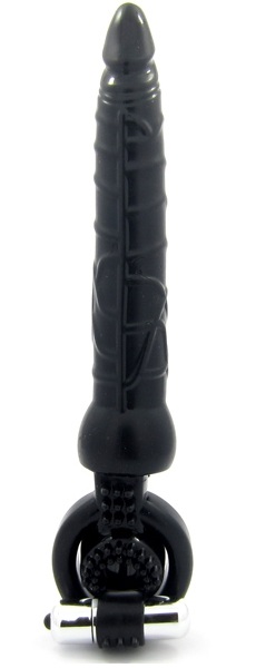 Черная вибронасадка с анальным стимулятором - ToyFa - в Самаре купить с доставкой
