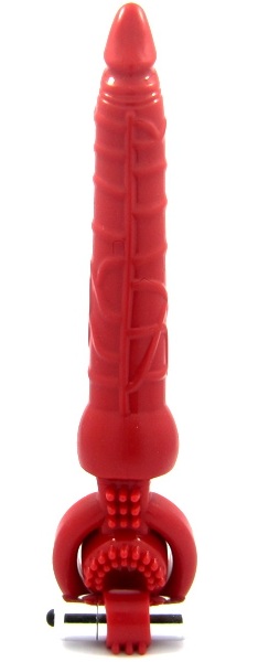 Красная вибронасадка с анальным стимулятором - ToyFa - в Самаре купить с доставкой