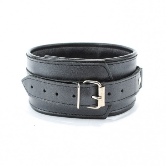 Ошейник из гладкой кожи - БДСМ Арсенал - купить с доставкой в Самаре