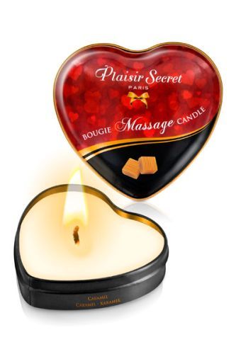 Массажная свеча с ароматом карамели Bougie Massage Candle - 35 мл. - Plaisir Secret - купить с доставкой в Самаре