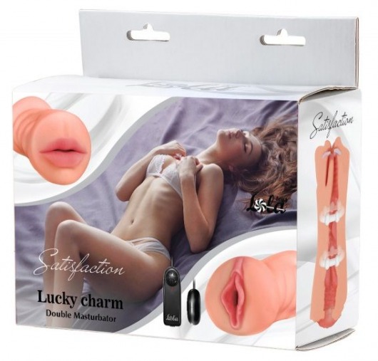 Двусторонний мастурбатор с вибропулей Satisfaction Lucky charm - Lola Games - в Самаре купить с доставкой