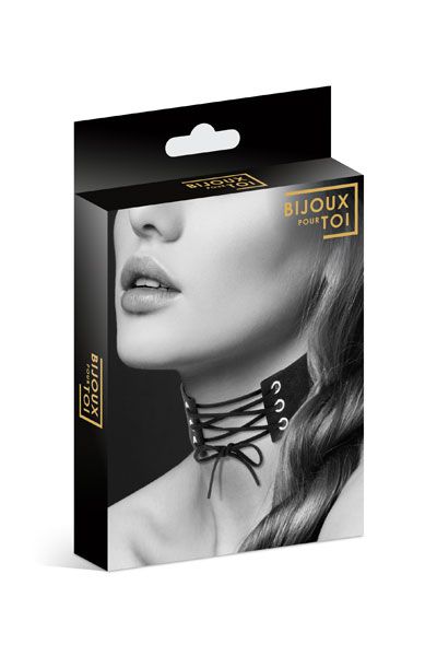 Оригинальный ошейник-чокер со шнуровкой - Bijoux Pour Toi - купить с доставкой в Самаре