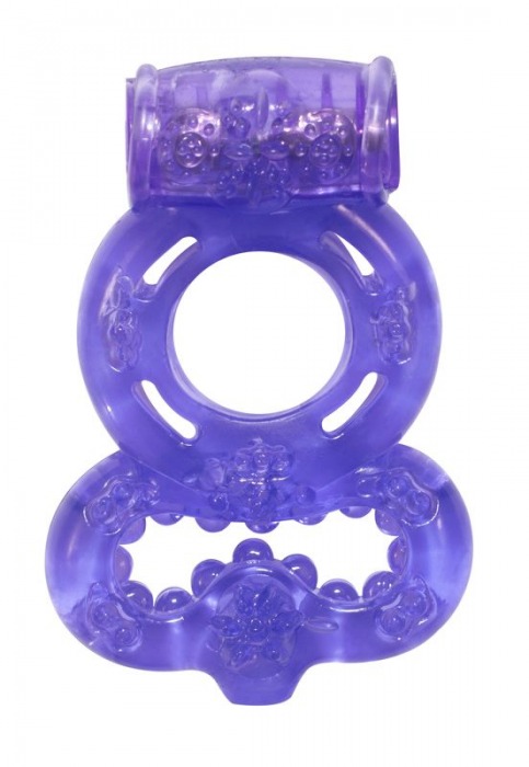 Фиолетовое эрекционное кольцо Rings Treadle с подхватом - Lola Games - в Самаре купить с доставкой