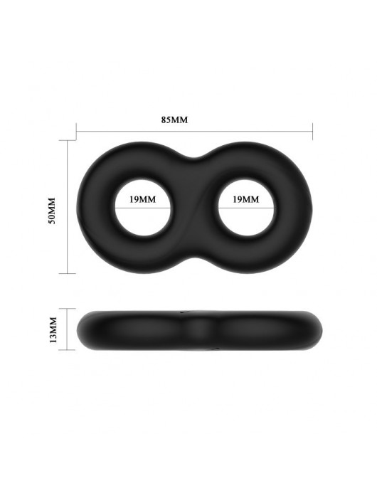 Двойное эластичное эрекционное кольцо Super Soft Silicon - Baile - в Самаре купить с доставкой