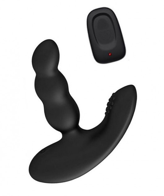 Черный силиконовый стимулятор простаты Levett Nitoc с пультом ДУ - Levett - в Самаре купить с доставкой
