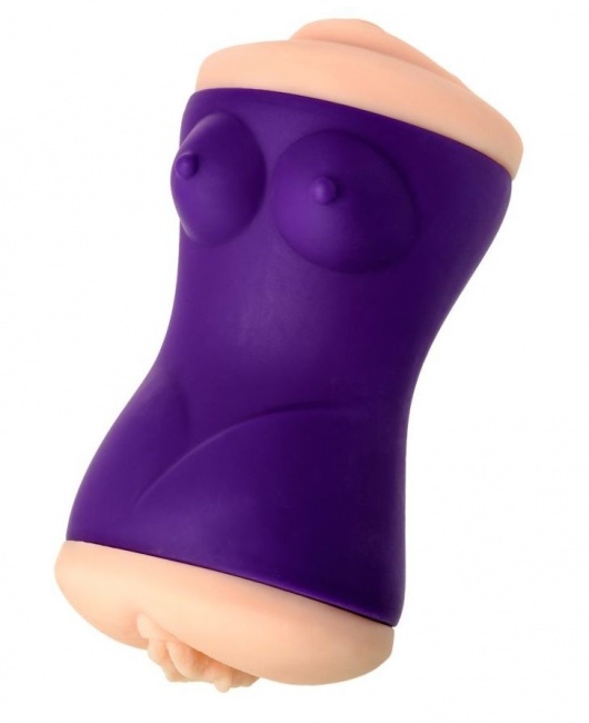 Двухсторонний мастурбатор JOS YARA в фиолетовой колбе - JOS - в Самаре купить с доставкой