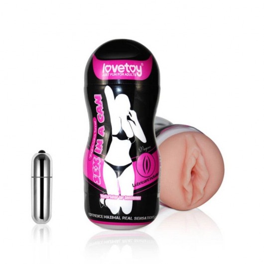 Мастурбатор-вагина Sex In A Can Vibra Vagina Tunnel - Lovetoy - в Самаре купить с доставкой