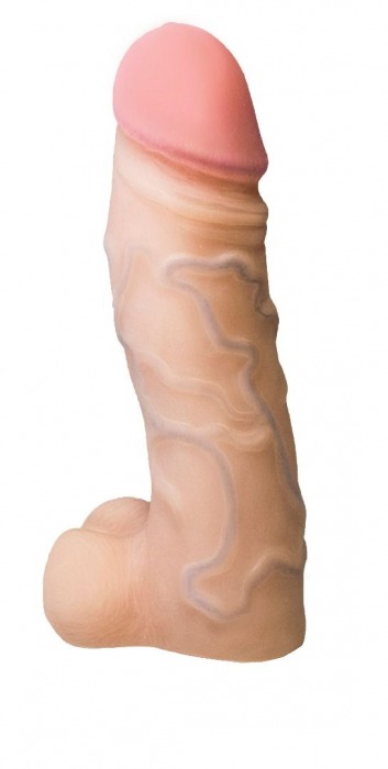 Реалистичная насадка с мошонкой REAL Standard - 15,5 см. - LOVETOY (А-Полимер) - купить с доставкой в Самаре