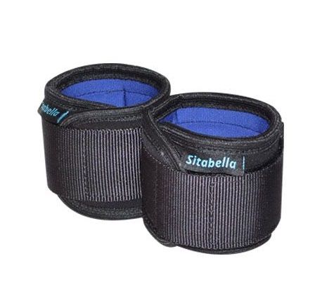 Неопреновые черно-синие наручники - Sitabella - купить с доставкой в Самаре