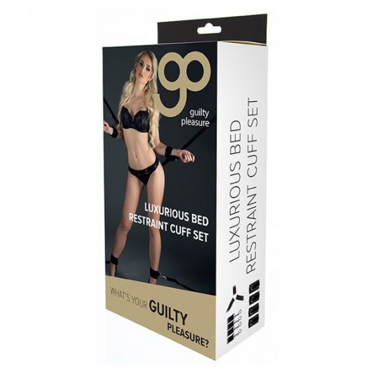 Комплект наручников и поножей LUXURIOUS BED RESTRAINT CUFF SET - Blush Novelties - купить с доставкой в Самаре