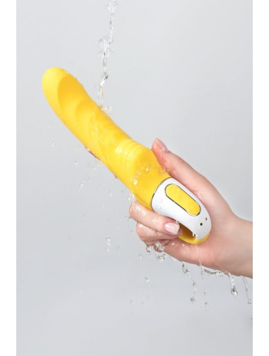 Жёлтый вибратор Yummy Sunshine - 22,5 см. - Satisfyer