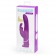Лиловый вибратор-кролик Curve Rechargeable Rabbit Vibrator - 25,4 см. - Happy Rabbit