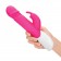 Розовый вибратор-кролик с возвратно-поступательными движениями головки - 24 см. - Rabbit Essentials купить в Самаре с доставкой в Orgasmix.ru Розовый вибратор-кролик с возвратно-поступательными движениями головки - 24 см. - Rabbit Essentials
