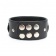 Черный кожаный ошейник с короткими шипами - БДСМ Арсенал - купить с доставкой в Самаре