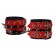Красно-чёрные наручники из кожи - Sitabella - купить с доставкой в Самаре