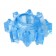 Голубая гелевая насадка-звезда - Toyfa Basic - в Самаре купить с доставкой
