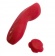 Красный вибратор в трусики Funtown Caleo с магнитным держателем-розой - Magic Motion